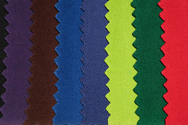 Colorful samples of fabric